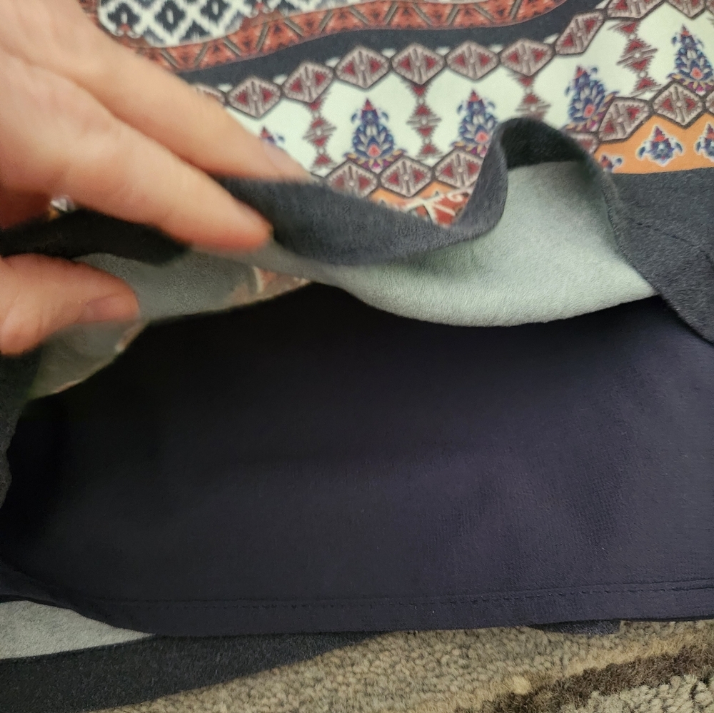 Promod Navy Patterned Dress - Picture 3 of 4